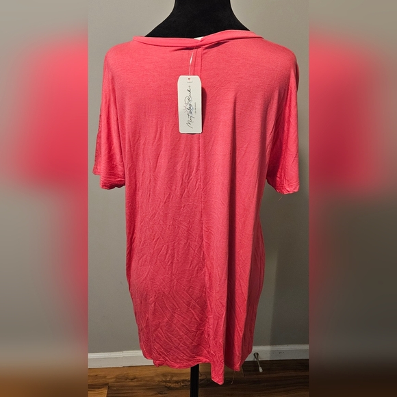 Mint Plus Pink Hot Pink Comfy Basic Loose Fit T-Shirt Size S - Picture 5 of 5